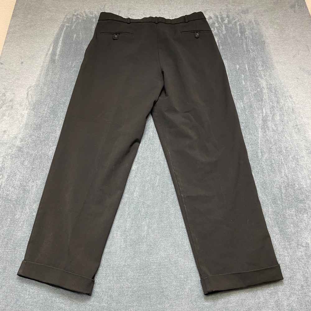 Dockers Individual Fit Waistband Dress Pants Mens 34x30 Black Stain Defender